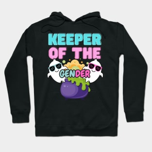 Cute Halloween Keeper of The Gender Reveal Ghost Cauldron Hoodie